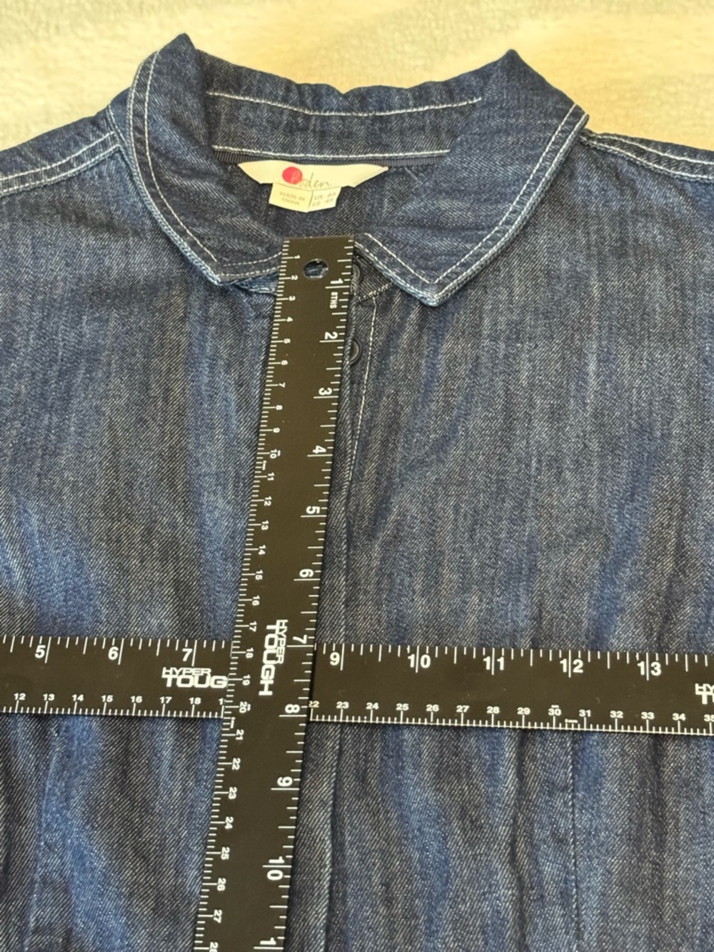 Boden Hattie Denim Dress 4R - Picture 4 of 11